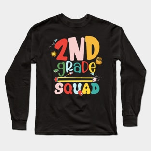 2nd Grade Squad Second Teacher Student Team Back To School Long Sleeve T-Shirt